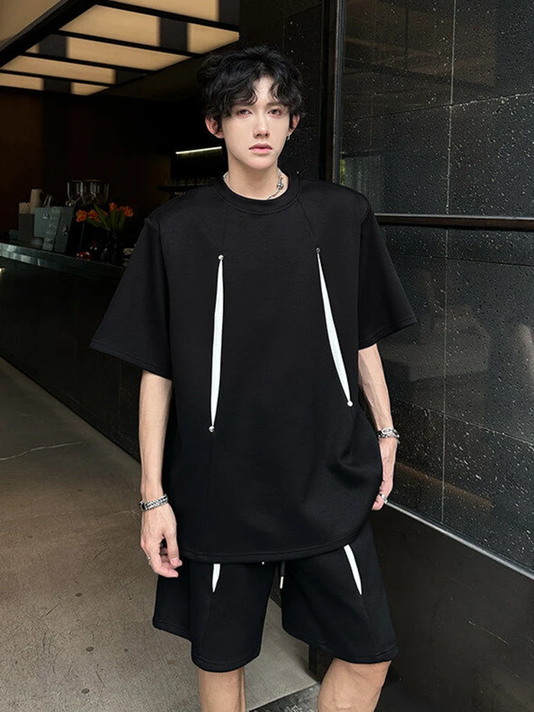 Loose Breathable Men's T-irt oulder Pads round Ne ort Sve Summer Faion Streetwear Design Casual Comfortable Set
Loose Breathable Men's T-irt oulder Pads round Ne ort Sve Summer Faion Streetwear Design Casual Comfortable Set