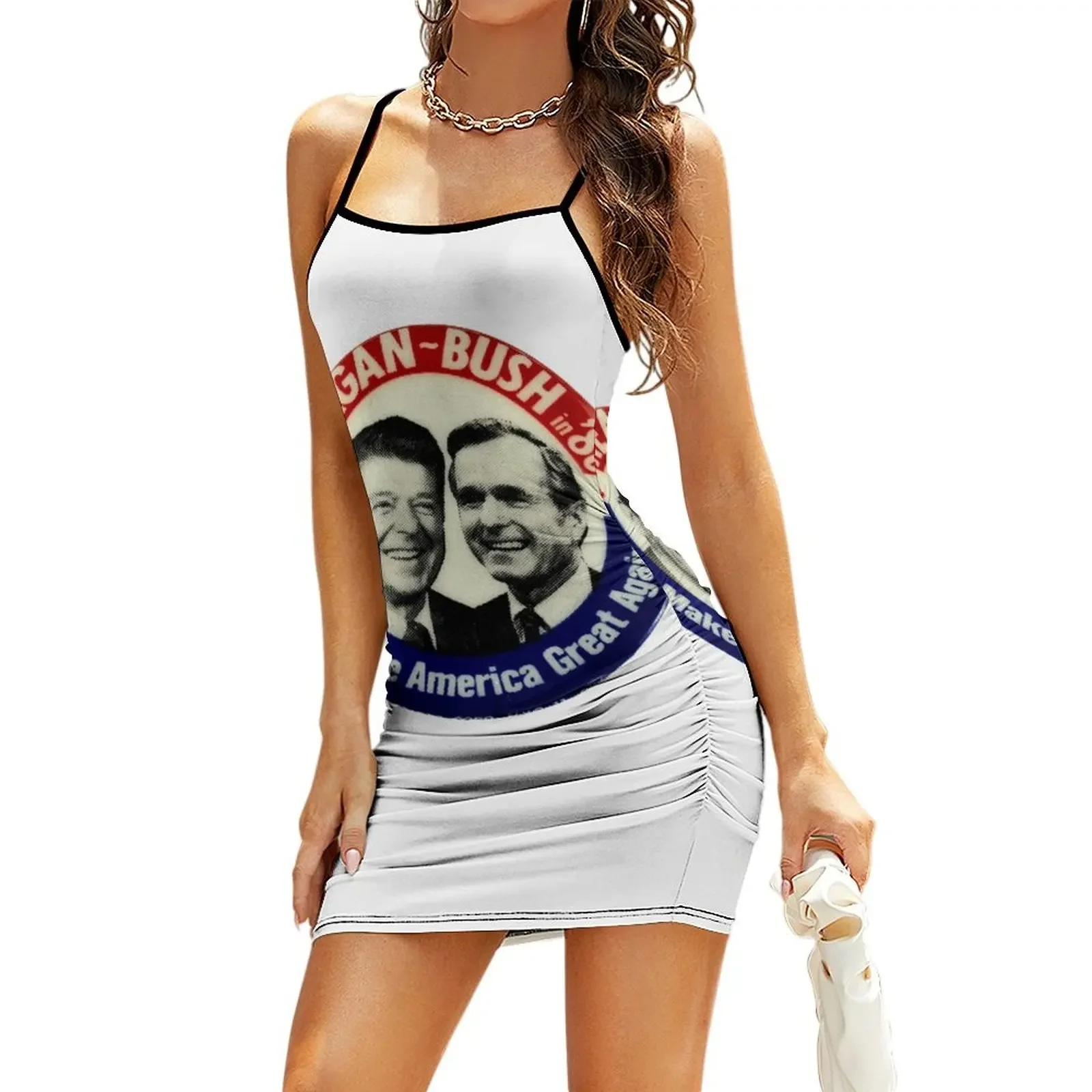 Reagan Bush '84 '80 Retro Logo Red White Blue Election Ronald George 1984 84 1980 80 Pin Sling Dress dress Dress
Reagan Bush '84 '80 Retro Logo Red White Blue Election Ronald George 1984 84 1980 80 Pin Sling Dress dress Dress