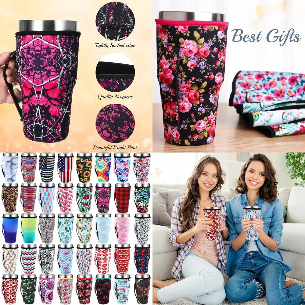 Reusable 40-Piece Neoprene Insulated Sleeves with Handle for 30-32 oz Tumblers - Hot & Cold Beverages
Reusable 40-Piece Neoprene Insulated Sleeves with Handle for 30-32 oz Tumblers - Hot & Cold Beverages