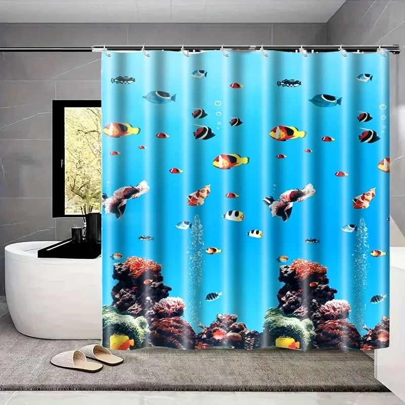 Tropical Fish And Coral Reef Underwater Ocean Scene Decorative Shower Curtain
Tropical Fish And Coral Reef Underwater Ocean Scene Decorative Shower Curtain