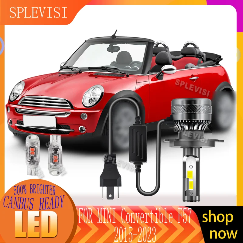 rapid start-up time with newly upgraded LED headlight bulbs plug play For MINI Convertible F57 2015 2016 2017 2018 2019-2023
rapid start-up time with newly upgraded LED headlight bulbs plug play For MINI Convertible F57 2015 2016 2017 2018 2019-2023