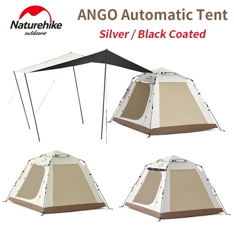Naturehike Camping Ango Automatic Tent Silver Black Coated Portable Outdoor Picnic Quick Opening UPF50+ Sunscreen Rainproof Tent
Naturehike Camping Ango Automatic Tent Silver Black Coated Portable Outdoor Picnic Quick Opening UPF50+ Sunscreen Rainproof Tent