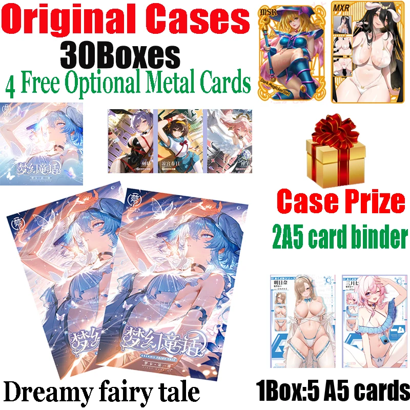 New Dreamy Fairy Tale A5 Size Goddess Collection Boards Case Wholesale Anime Girl Ganyu Shenhe Trading CCG TCG Sexy Cards Gift
New Dreamy Fairy Tale A5 Size Goddess Collection Boards Case Wholesale Anime Girl Ganyu Shenhe Trading CCG TCG Sexy Cards Gift