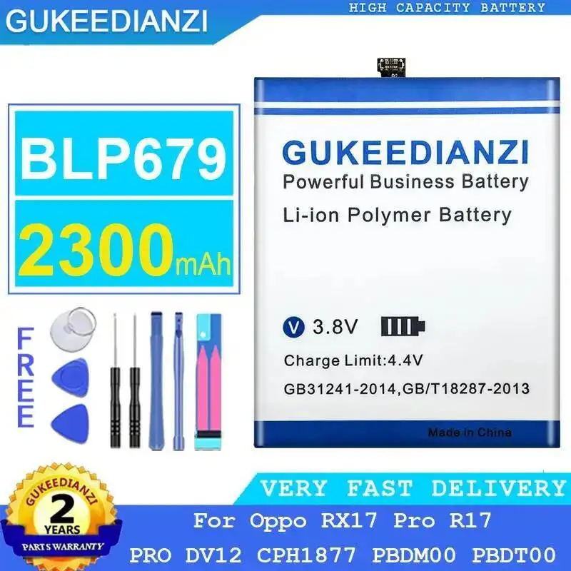 2300Mah For Oppo RX17 Pro R17 DV12 CPH1877 PBDM00 PBDT00 Mobile Phone Battery High Capacity BLP679
2300Mah For Oppo RX17 Pro R17 DV12 CPH1877 PBDM00 PBDT00 Mobile Phone Battery High Capacity BLP679