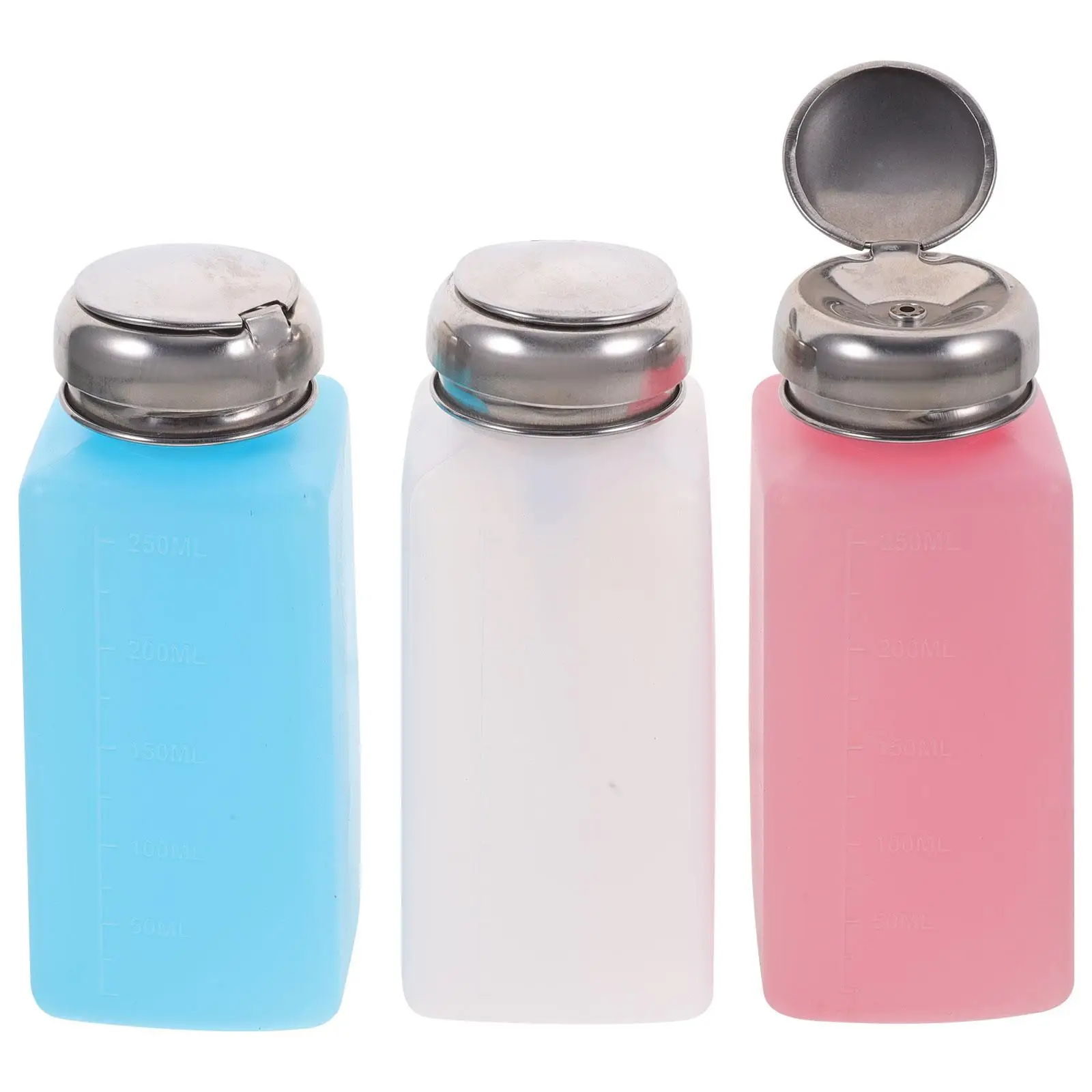 3 Pcs Alcohol Bottle Nail Polish Remover Refillable Pump Bottles Empty Dispensers Portable Leak Proof Press Storage For Liquid
3 Pcs Alcohol Bottle Nail Polish Remover Refillable Pump Bottles Empty Dispensers Portable Leak Proof Press Storage For Liquid