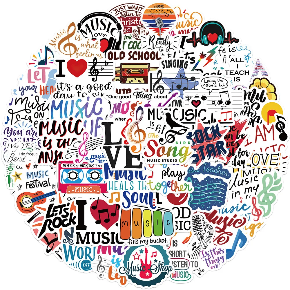 50pcs inspirational music stickers personalized decoration luggage notebook waterproof removable no repeat stickers
50pcs inspirational music stickers personalized decoration luggage notebook waterproof removable no repeat stickers