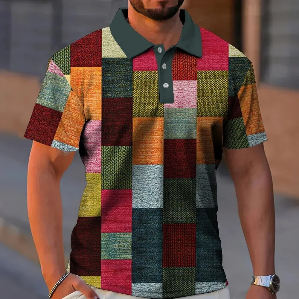 Patchwork Color Block 3D Print Polo Shirts Men's Fashion Vintage Streetwear Oversized Short Sleeve Shirt Tees Tops Man Clothing
Patchwork Color Block 3D Print Polo Shirts Men's Fashion Vintage Streetwear Oversized Short Sleeve Shirt Tees Tops Man Clothing
