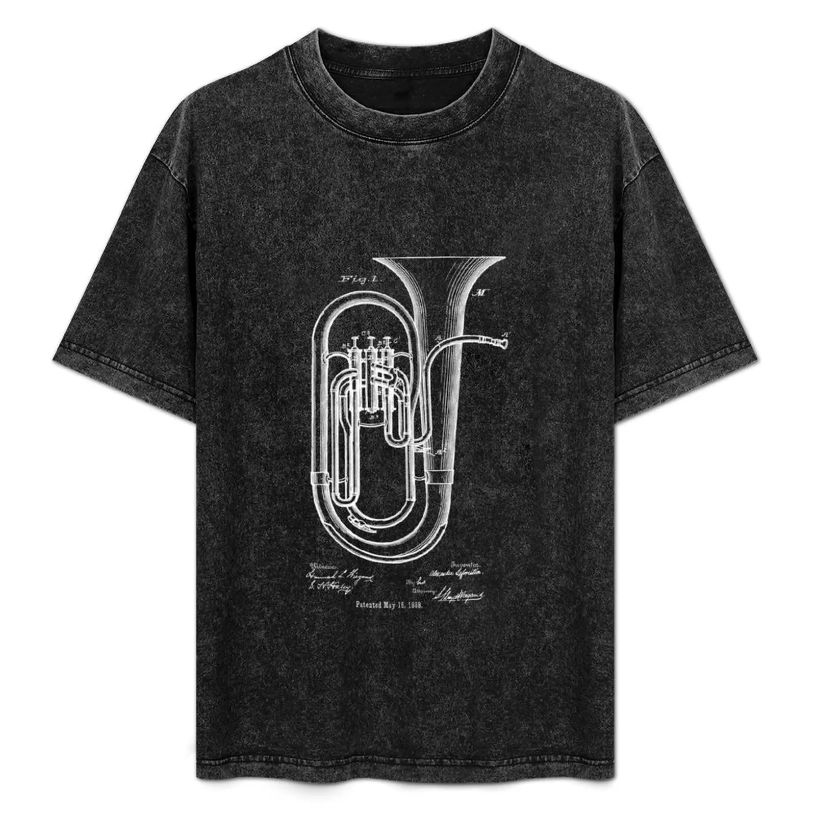 Tuba 1888 Brass Musical Instrument Patent T-Shirt Casual Streetwear Short Sleeve Tee
Tuba 1888 Brass Musical Instrument Patent T-Shirt Casual Streetwear Short Sleeve Tee