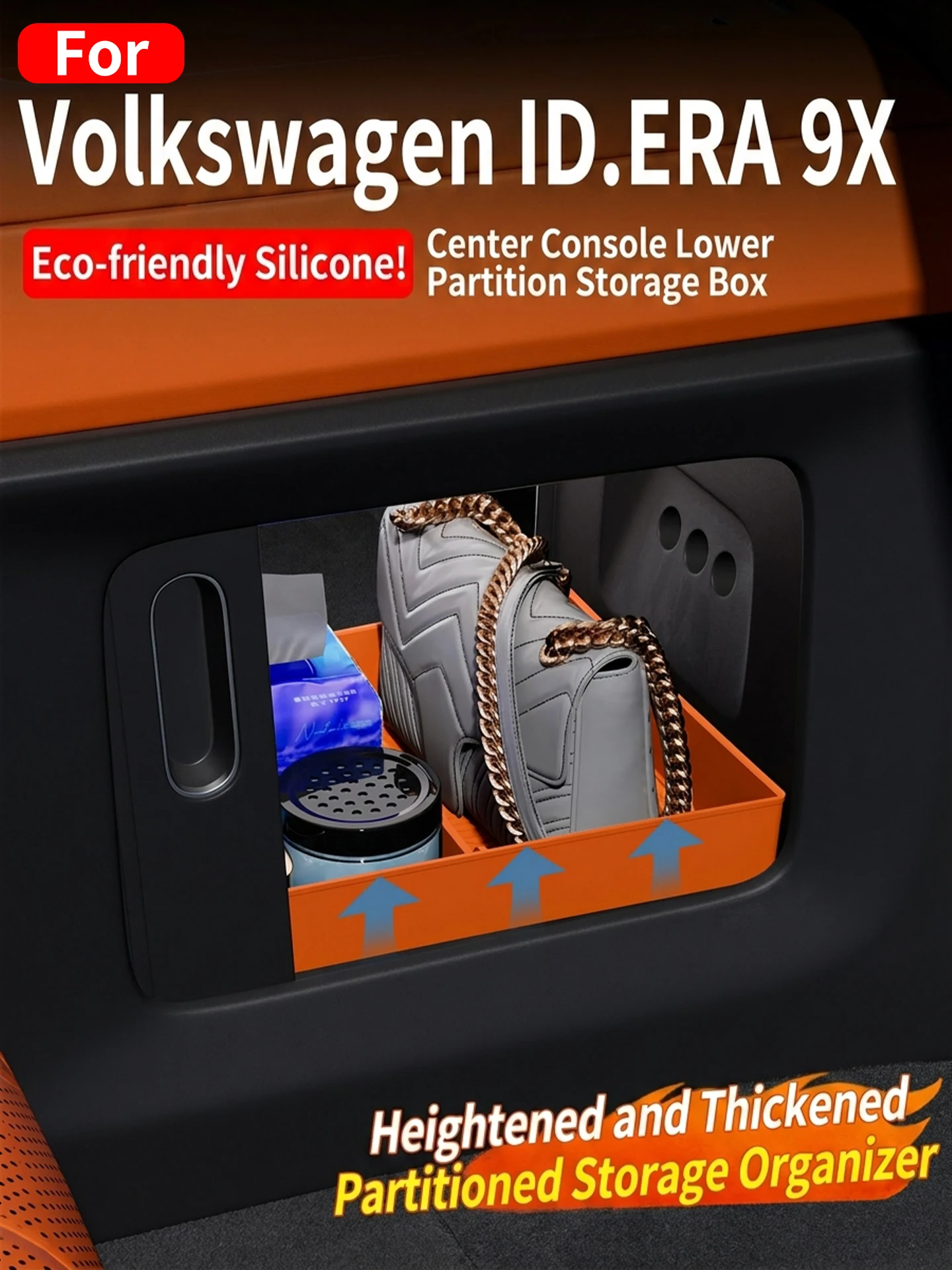 For Volkswagen ID.ERA 9X Center Console Lower Storage Box For VW 9X Car Heightened Partitioned Organizer Non-slip Silicone Tray
For Volkswagen ID.ERA 9X Center Console Lower Storage Box For VW 9X Car Heightened Partitioned Organizer Non-slip Silicone Tray