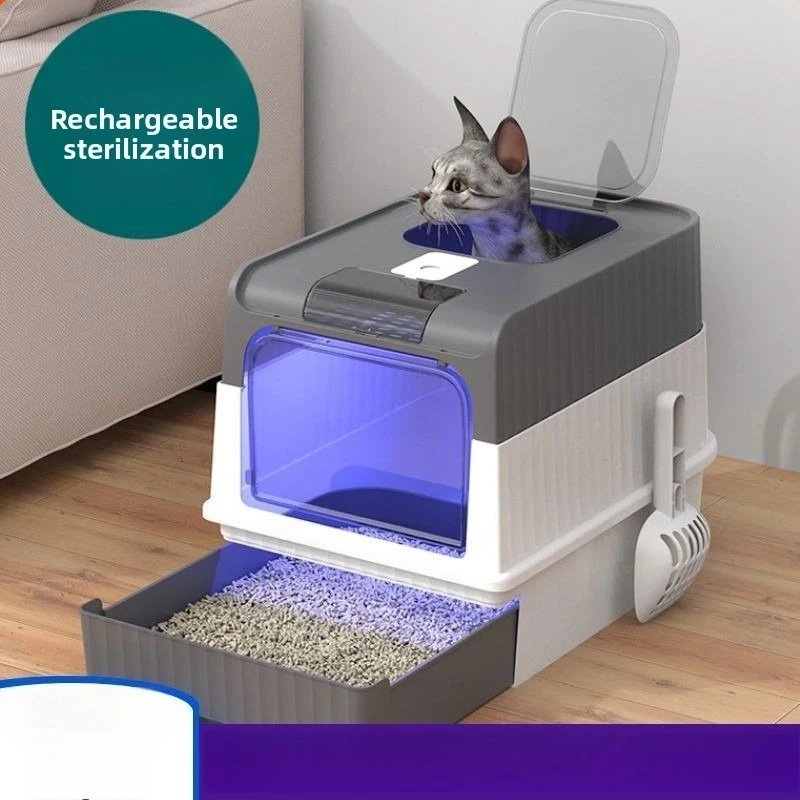Cat Litter Box Oversized Drawer Type Rechargeable Sterilization Deodorant Pet Fully Enclosed Cat Toilet Cat Litter Box Spot
Cat Litter Box Oversized Drawer Type Rechargeable Sterilization Deodorant Pet Fully Enclosed Cat Toilet Cat Litter Box Spot
