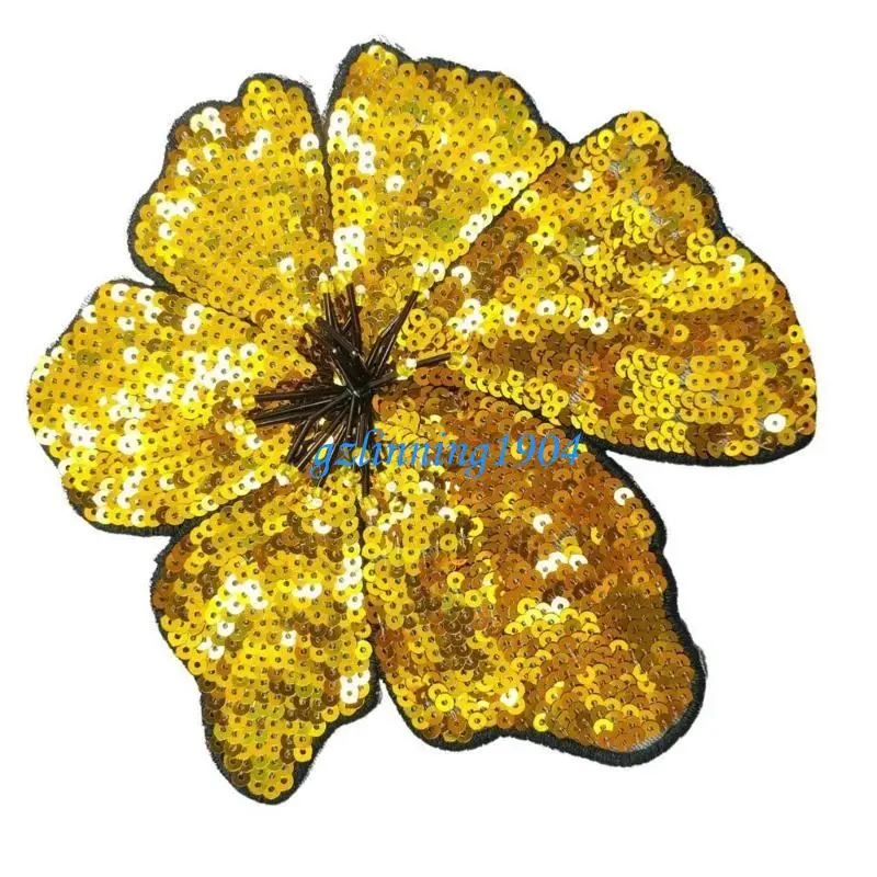 L5YD Elegant Sequined Flower Applique Sew On Patches for Customized Creation Dress
L5YD Elegant Sequined Flower Applique Sew On Patches for Customized Creation Dress