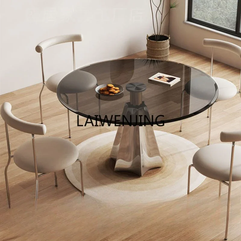 HLZ light luxury round glass dining table minimalist small round table household small apartment
HLZ light luxury round glass dining table minimalist small round table household small apartment