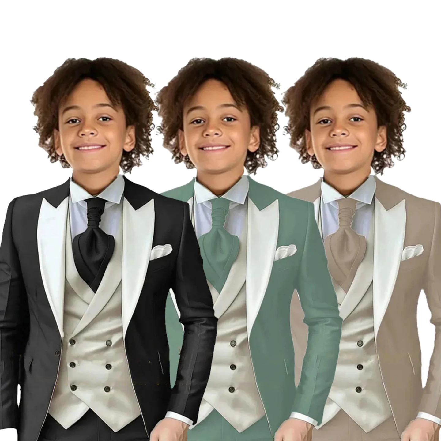 Boys' Stylish Wedding Suit for Kids Boys 3-Piece Tuxedo Outfit Birthday Party Blazer Pants Vest Graduation Children's Suit
Boys' Stylish Wedding Suit for Kids Boys 3-Piece Tuxedo Outfit Birthday Party Blazer Pants Vest Graduation Children's Suit