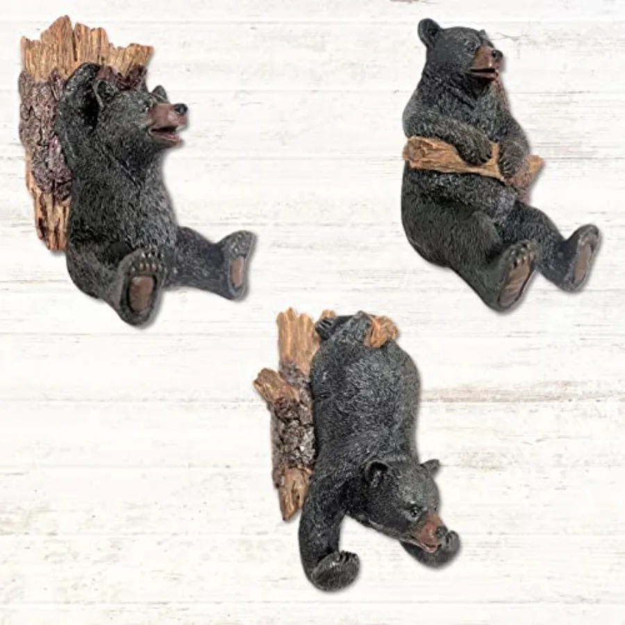 Black Bear Coat Hooks - Playful Black Bear on Branch Wall Hooks Set of 3 - Rustic Towel Holder, Coat Hanger Wall Mounted Decor
Black Bear Coat Hooks - Playful Black Bear on Branch Wall Hooks Set of 3 - Rustic Towel Holder, Coat Hanger Wall Mounted Decor