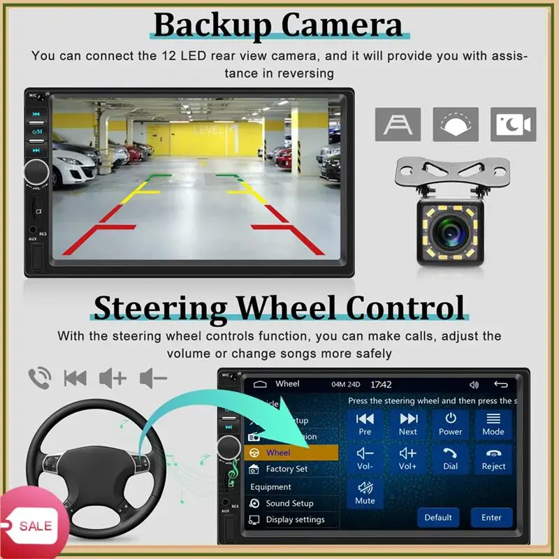 7 Inch Double Din Carplay Car Stereo With Carplay Android Auto Black ABS 7 Inch With Mirror Link Bluetooth FM Reverse Camera
7 Inch Double Din Carplay Car Stereo With Carplay Android Auto Black ABS 7 Inch With Mirror Link Bluetooth FM Reverse Camera