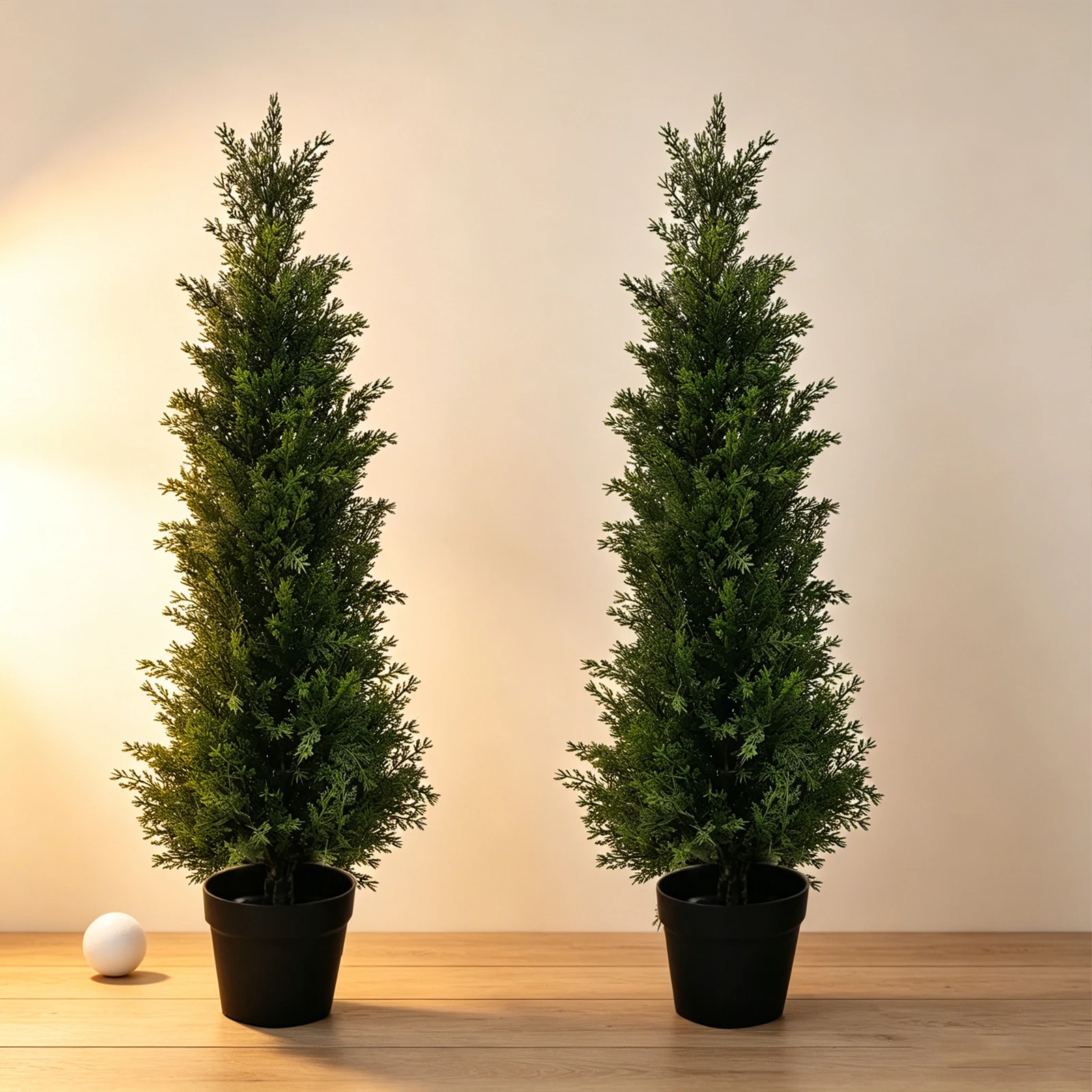 Set of 2 Artificial Cedar Trees 3 Feet Tall, UV Protection Faux Cypress Pine Potted Plant for Outdoors, Realistic Fake Evergreen Topiary Shrubs for Front Porch Entryway Decor, No Watering Required
Set of 2 Artificial Cedar Trees 3 Feet Tall, UV Protection Faux Cypress Pine Potted Plant for Outdoors, Realistic Fake Evergreen Topiary Shrubs for Front Porch Entryway Decor, No Watering Required