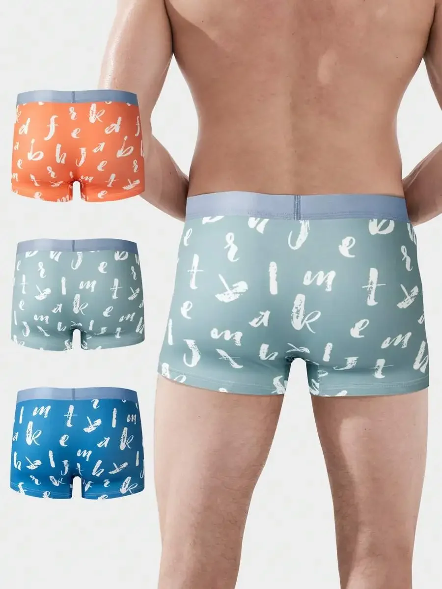 Mens 3pcs Letter Print Boxer Briefs Comfortable Cotton Blend Underwear
Mens 3pcs Letter Print Boxer Briefs Comfortable Cotton Blend Underwear