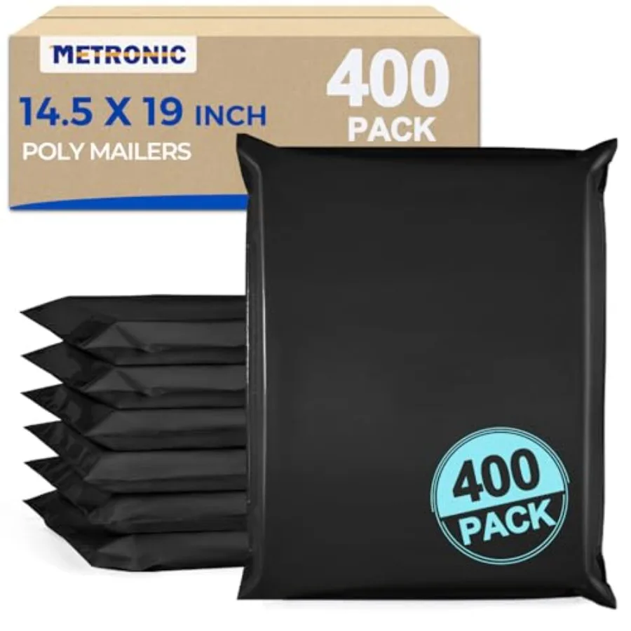 Poly Mailers 14.5x19 400 Pack Large Shipping Bags for Clothing Bulk, Self Adhesive Shipping Envelopes for Small Business, Water
Poly Mailers 14.5x19 400 Pack Large Shipping Bags for Clothing Bulk, Self Adhesive Shipping Envelopes for Small Business, Water