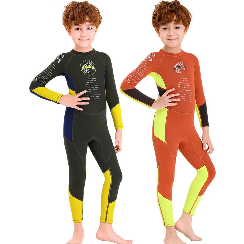 New 2.5MM Neoprene Kids Warm Swimsuit One Piece High Quality Long Sleeve Boys Cold Proof Snorkeling Surfing Jellyfish Clothes
New 2.5MM Neoprene Kids Warm Swimsuit One Piece High Quality Long Sleeve Boys Cold Proof Snorkeling Surfing Jellyfish Clothes