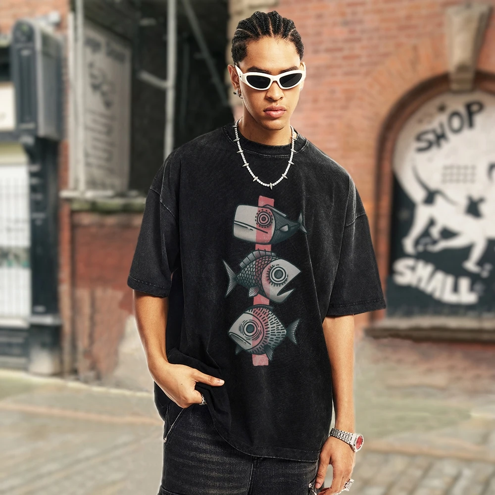 Stylish Fish Y2K T Shirt Unisex Washed Tees Men Women Oversized Short Sleeve T-shirts Cotton Streetwear Harajuku Graphic T Shirt
Stylish Fish Y2K T Shirt Unisex Washed Tees Men Women Oversized Short Sleeve T-shirts Cotton Streetwear Harajuku Graphic T Shirt