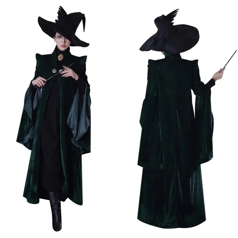 Dorpshipping Professor Minerva COS McGonagall Cosplay Costume Green Robe Cloak Dress Coat Outfits Halloween Costumes
Dorpshipping Professor Minerva COS McGonagall Cosplay Costume Green Robe Cloak Dress Coat Outfits Halloween Costumes