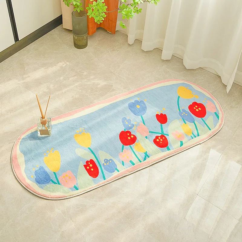 VIKAMA Cute Tulip Flower Bedside Carpet Soft Anti slip Washable Floor Mat Bedroom Window Mat Home Decoration
VIKAMA Cute Tulip Flower Bedside Carpet Soft Anti slip Washable Floor Mat Bedroom Window Mat Home Decoration