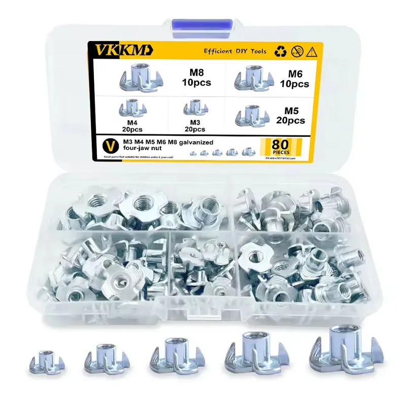 VKKM 80Pcs Four-jaw Nuts, Made of Stainless Steel, Are Suitable for Assembly of Communication Equipment and Cabinets, Etc.
VKKM 80Pcs Four-jaw Nuts, Made of Stainless Steel, Are Suitable for Assembly of Communication Equipment and Cabinets, Etc.