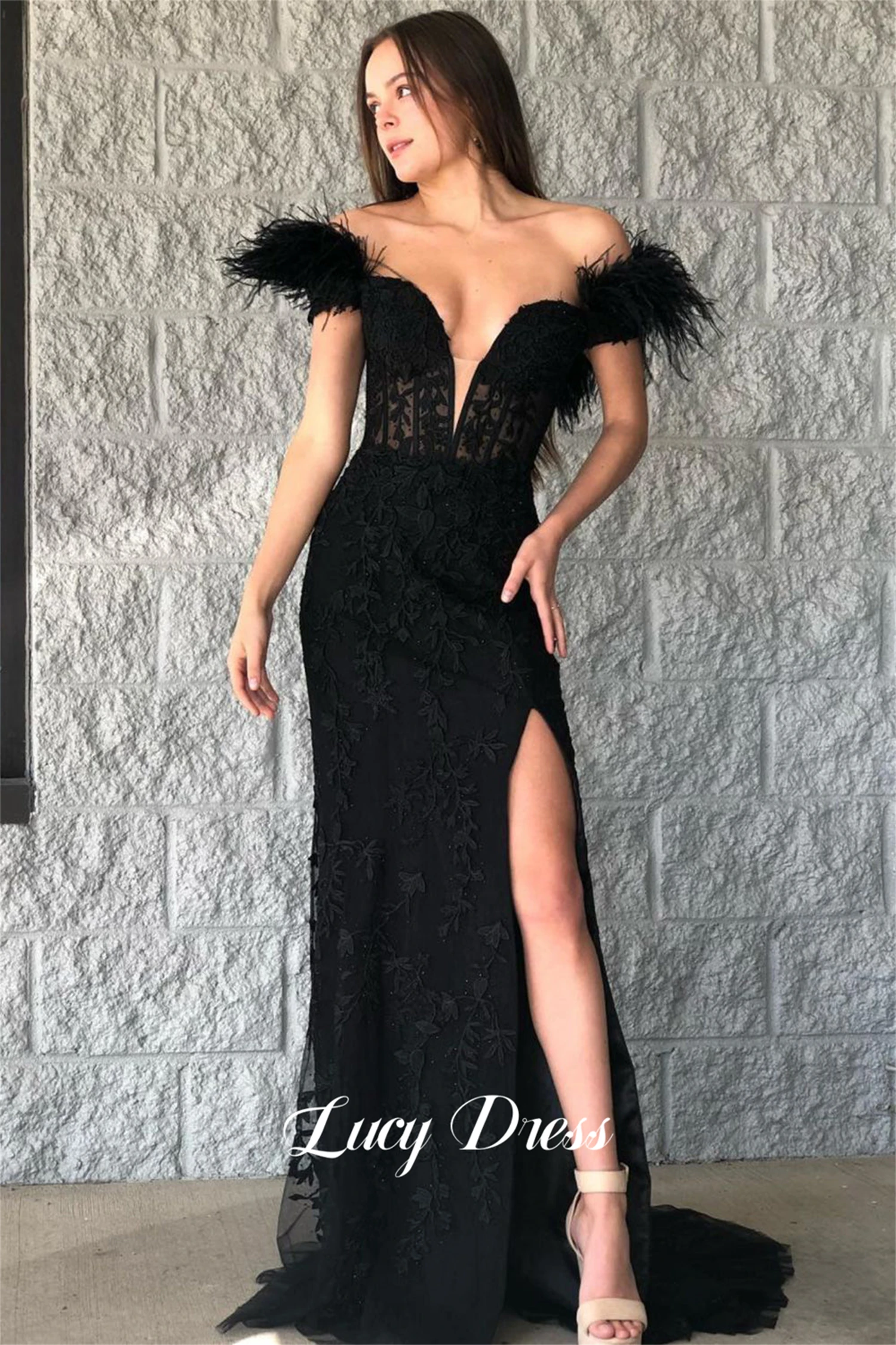 Lucy Ball Gown Mermaid Graduation Feather Decoration Elegant Party Dresses 2024 for Wedding Guest Dress Woman Evening Women
Lucy Ball Gown Mermaid Graduation Feather Decoration Elegant Party Dresses 2024 for Wedding Guest Dress Woman Evening Women