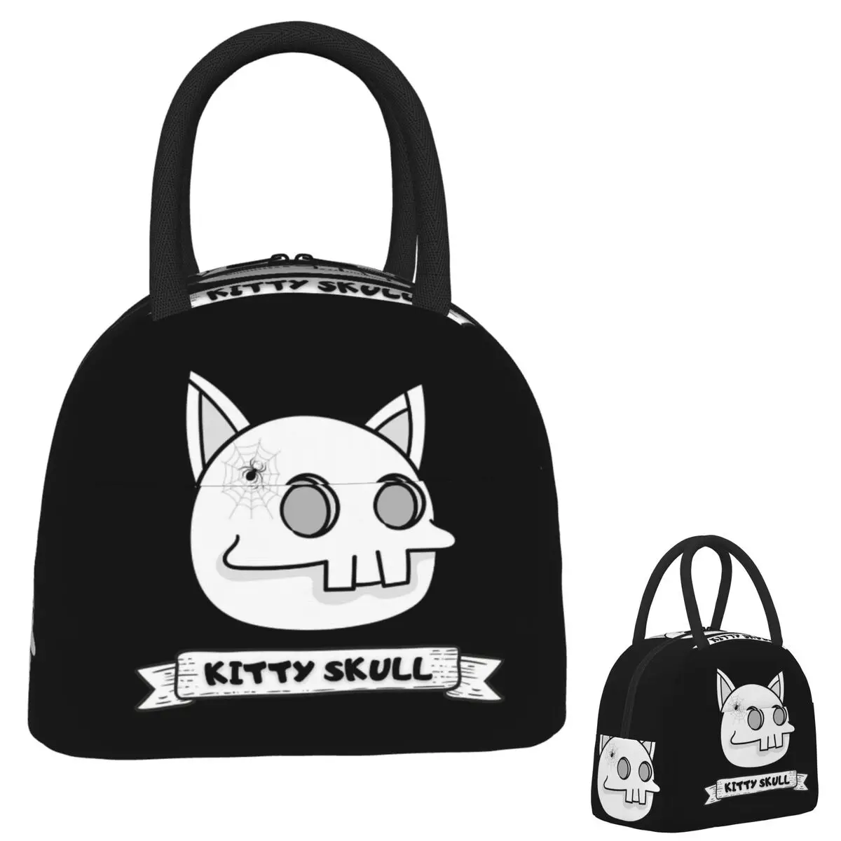 Kitty Skull L Funny Halloween Skeleton Cat Insulated Lunch Bag for Women Children Leakproof Food Boxes Thermal Lunch Box Tote
Kitty Skull L Funny Halloween Skeleton Cat Insulated Lunch Bag for Women Children Leakproof Food Boxes Thermal Lunch Box Tote
