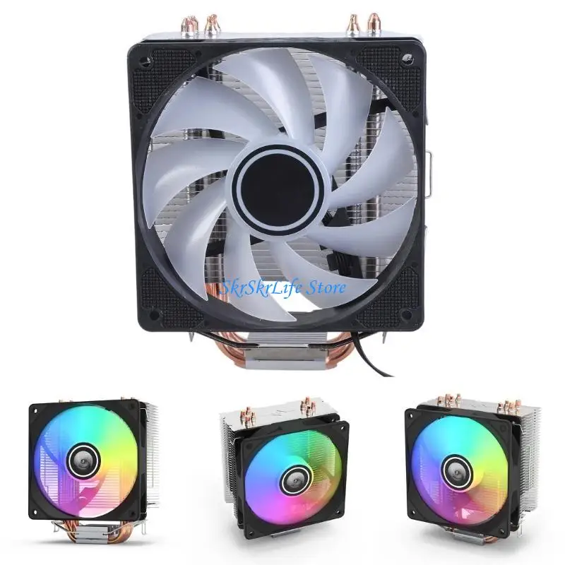 E65E CPU Cooler 4 Heat-Pipes Cooling Fan RGB Fan for LGA 1150,115,1155,AM4,AM3+,AM3,
E65E CPU Cooler 4 Heat-Pipes Cooling Fan RGB Fan for LGA 1150,115,1155,AM4,AM3+,AM3,