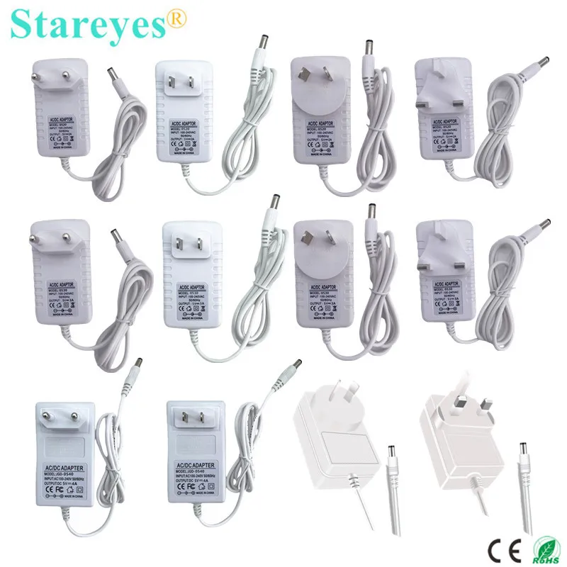 AC100-240V to DC5V 2A 3A 4A Power Adapter White shell Power Supply Charger DC Jack LED Lighting Transformers For LED Strip light
AC100-240V to DC5V 2A 3A 4A Power Adapter White shell Power Supply Charger DC Jack LED Lighting Transformers For LED Strip light