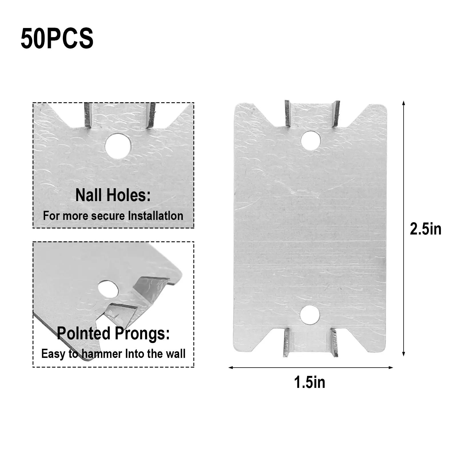2.5 1.5inch Cable Wire Protector Plate Convenient Installation Practical And Useful Tools Safeguard Wires And Pipes
2.5 1.5inch Cable Wire Protector Plate Convenient Installation Practical And Useful Tools Safeguard Wires And Pipes
