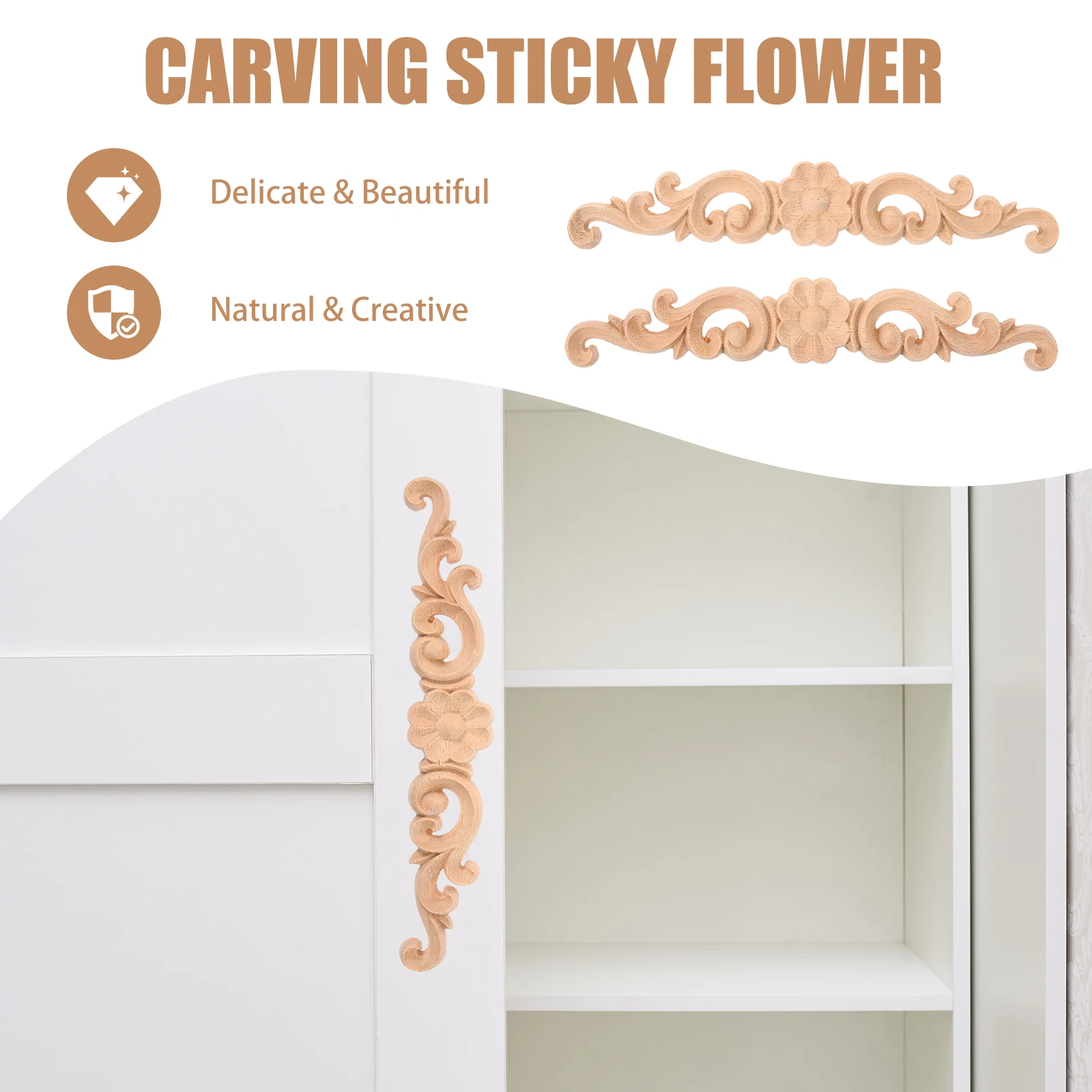 2 Pcs Solid Wood Applique Carved Unpainted Frames for Furniture Wall Decor Creative Design Bamboo Flower Ornament
2 Pcs Solid Wood Applique Carved Unpainted Frames for Furniture Wall Decor Creative Design Bamboo Flower Ornament