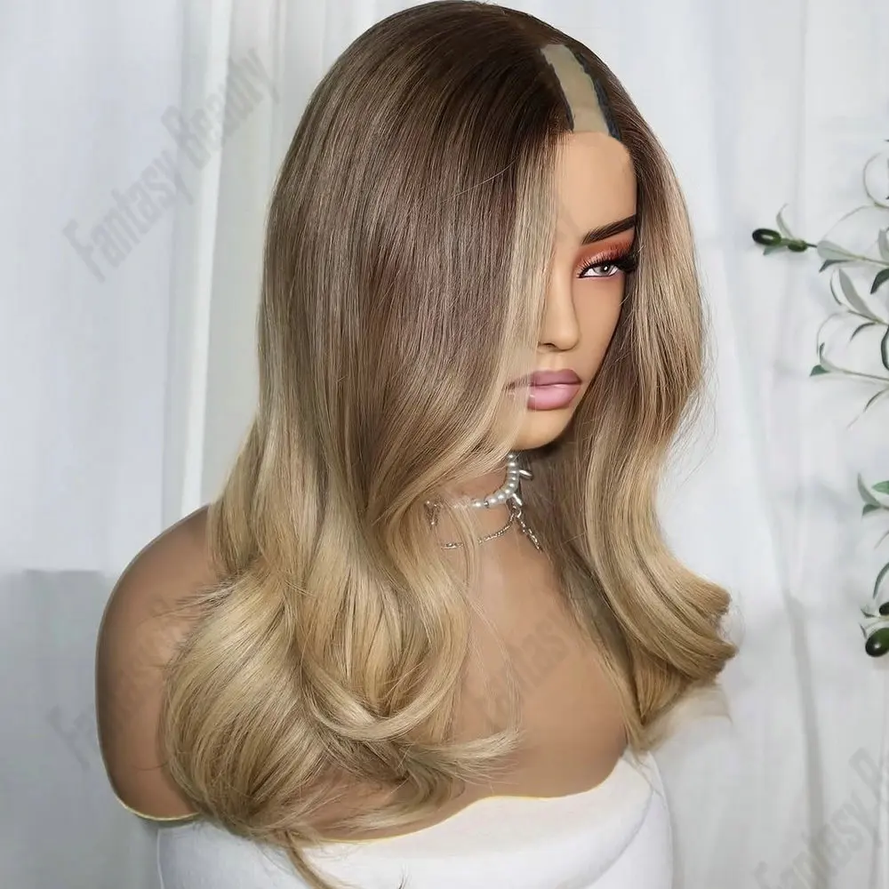 Long Wavy Ash Blonde Ombre High Quality Peruvian Human Hair 1X4 Size U Part Wigs for Women Human Hair Adjustable V Part Wig
Long Wavy Ash Blonde Ombre High Quality Peruvian Human Hair 1X4 Size U Part Wigs for Women Human Hair Adjustable V Part Wig