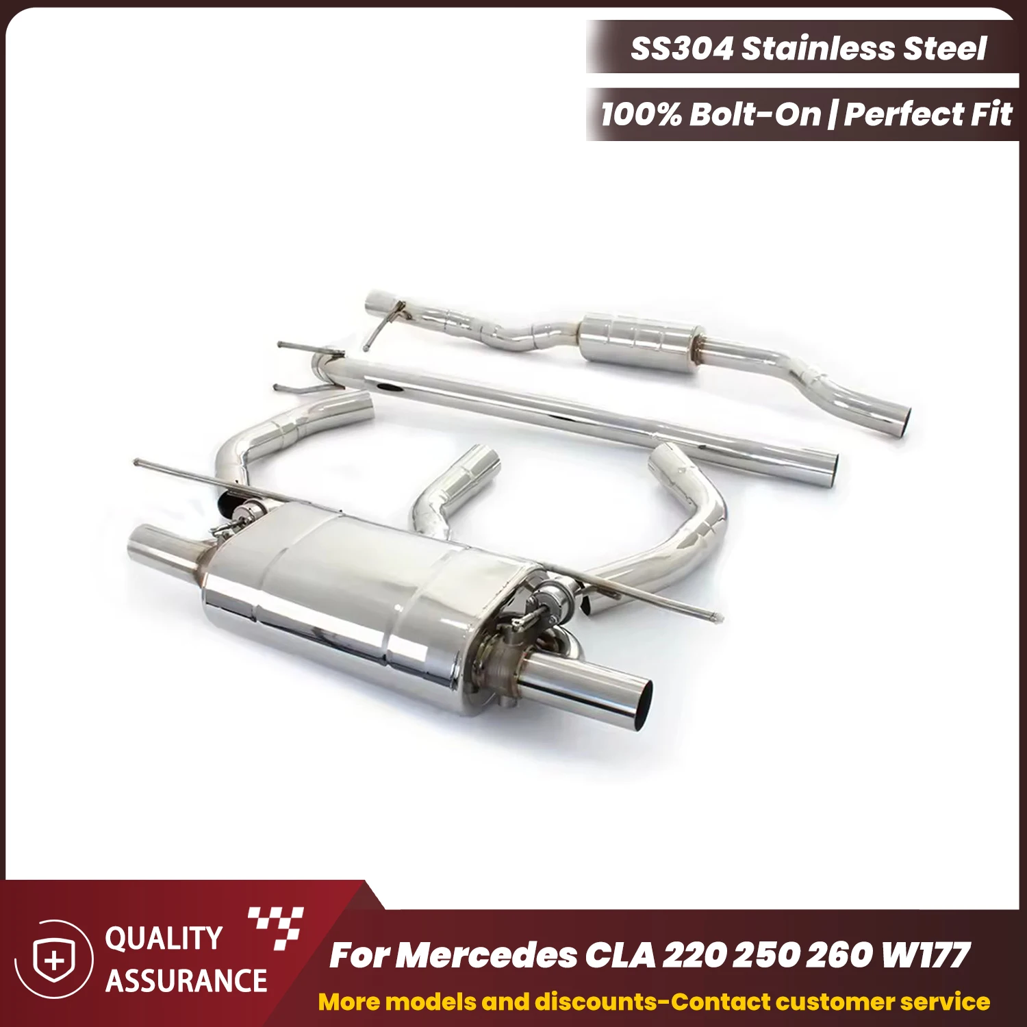 Sporty Aggressive Sound ECCF Valved Catback Exhaust For Mercedes CLA 220 250 260 W177 Performance Upgrade Easy Installation
Sporty Aggressive Sound ECCF Valved Catback Exhaust For Mercedes CLA 220 250 260 W177 Performance Upgrade Easy Installation
