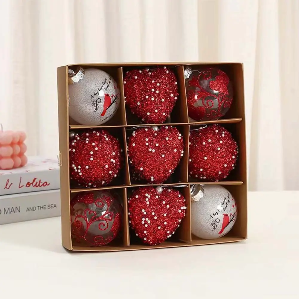 12pcs Painted Valentine's Day Balls Pendant Romantic Shatterproof Heart Shaped Hanging Balls Reusable Elegant
12pcs Painted Valentine's Day Balls Pendant Romantic Shatterproof Heart Shaped Hanging Balls Reusable Elegant