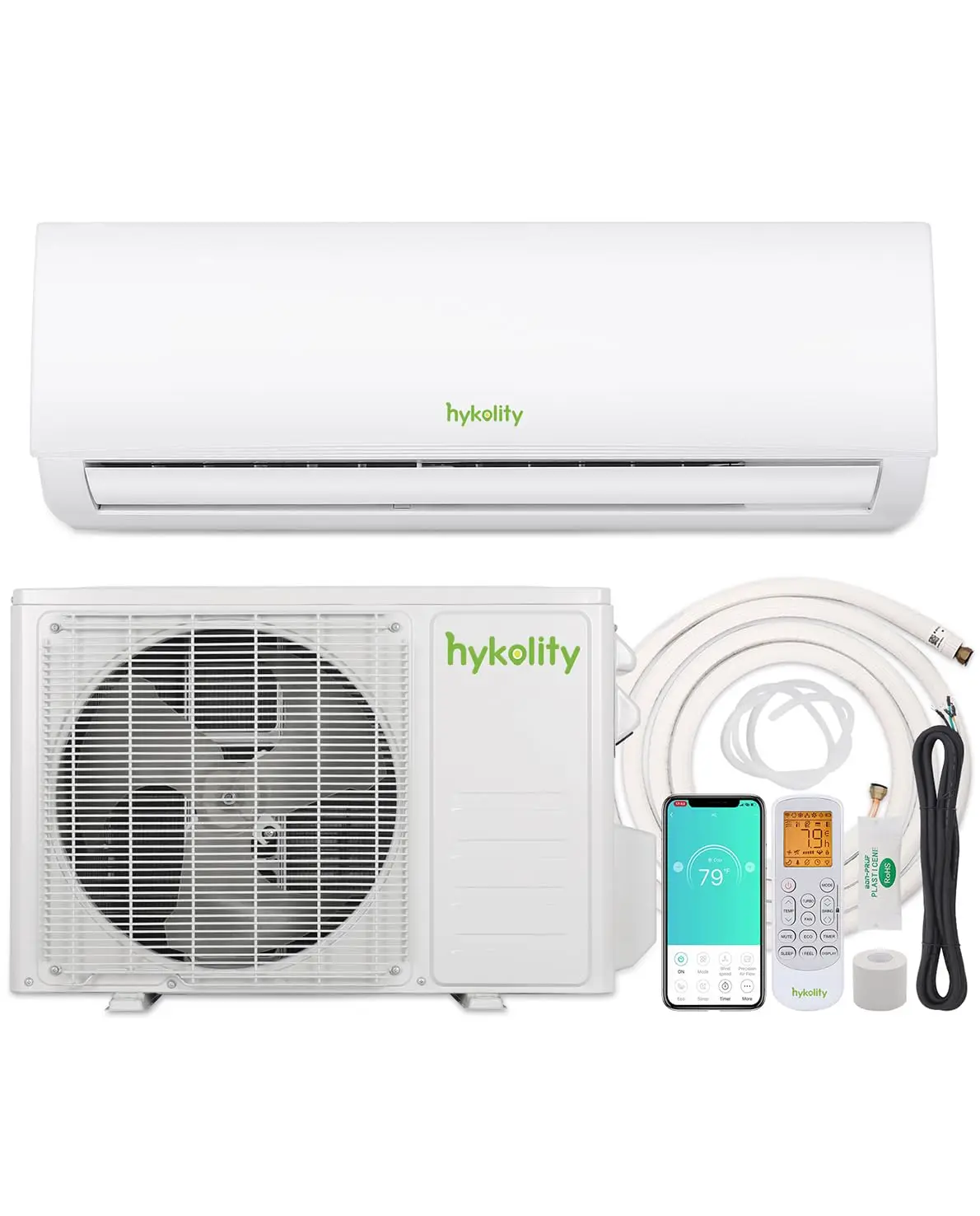 Wifi Enabled 9,000 BTU Mini Split Air Conditioner & Heater, 19 SEER2 115V Split AC Unit Ductless Inverter System with, Custom
Wifi Enabled 9,000 BTU Mini Split Air Conditioner & Heater, 19 SEER2 115V Split AC Unit Ductless Inverter System with, Custom