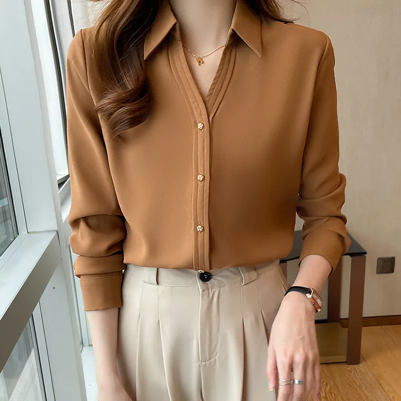 Элегантная женская блузка из сатина желтого цвета с длинным рукавом, модная, в ретро-стиле, весенняя новинка, приталенная, с V-образным вырезом, из полиэфирного волокна
Элегантная женская блузка из сатина желтого цвета с длинным рукавом, модная, в ретро-стиле, весенняя новинка, приталенная, с V-образным вырезом, из полиэфирного волокна