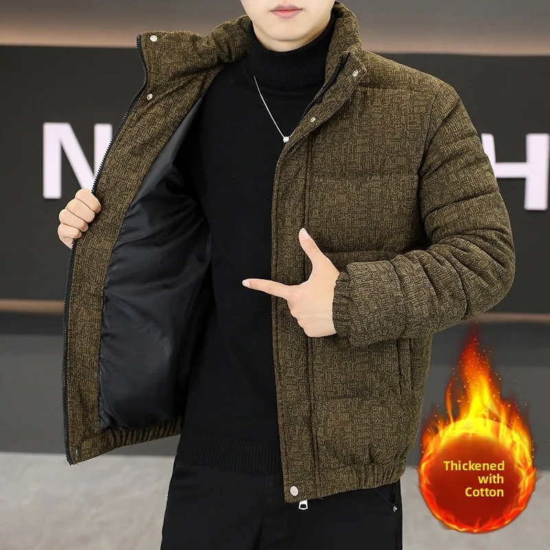 Men's Corduroy Cotton Jacket Short Thick Winter Coat Windproof Warm Stand Collar Cotton Padded Youth Fashion Casual Outerwear
Men's Corduroy Cotton Jacket Short Thick Winter Coat Windproof Warm Stand Collar Cotton Padded Youth Fashion Casual Outerwear