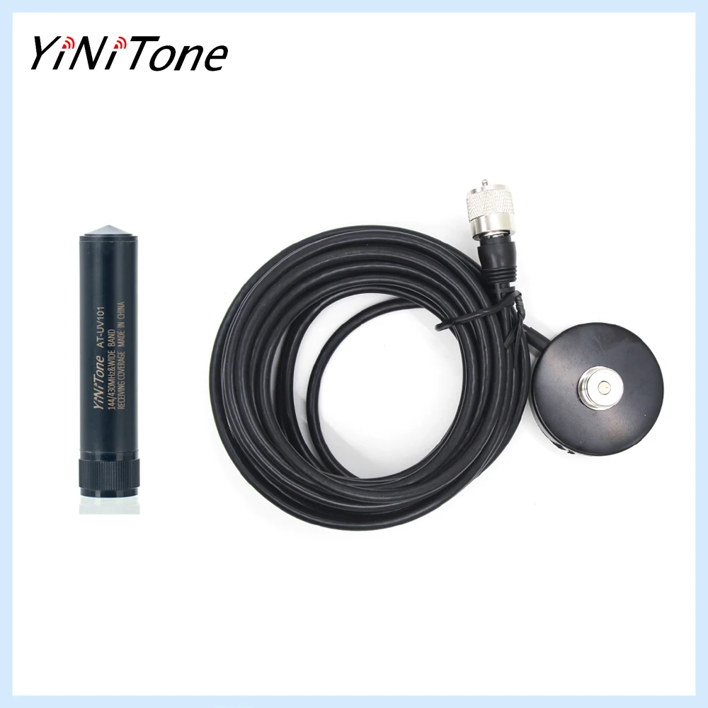 YINITONE UV101 Car Mobile Antenna set 144/430Mhz Short Antenna with 5M Cable MINI Magnetic Base for YAESU KT-8900D BJ-318 radio
YINITONE UV101 Car Mobile Antenna set 144/430Mhz Short Antenna with 5M Cable MINI Magnetic Base for YAESU KT-8900D BJ-318 radio