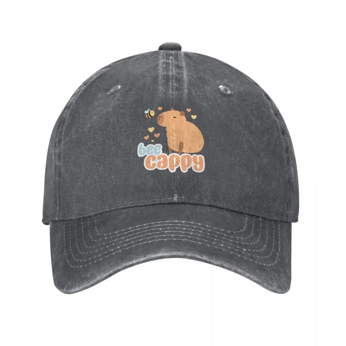 capybara with a cute bee friends - bee cappy - be happy - a cute cartoon capybara chilling Baseball Cap
capybara with a cute bee friends - bee cappy - be happy - a cute cartoon capybara chilling Baseball Cap