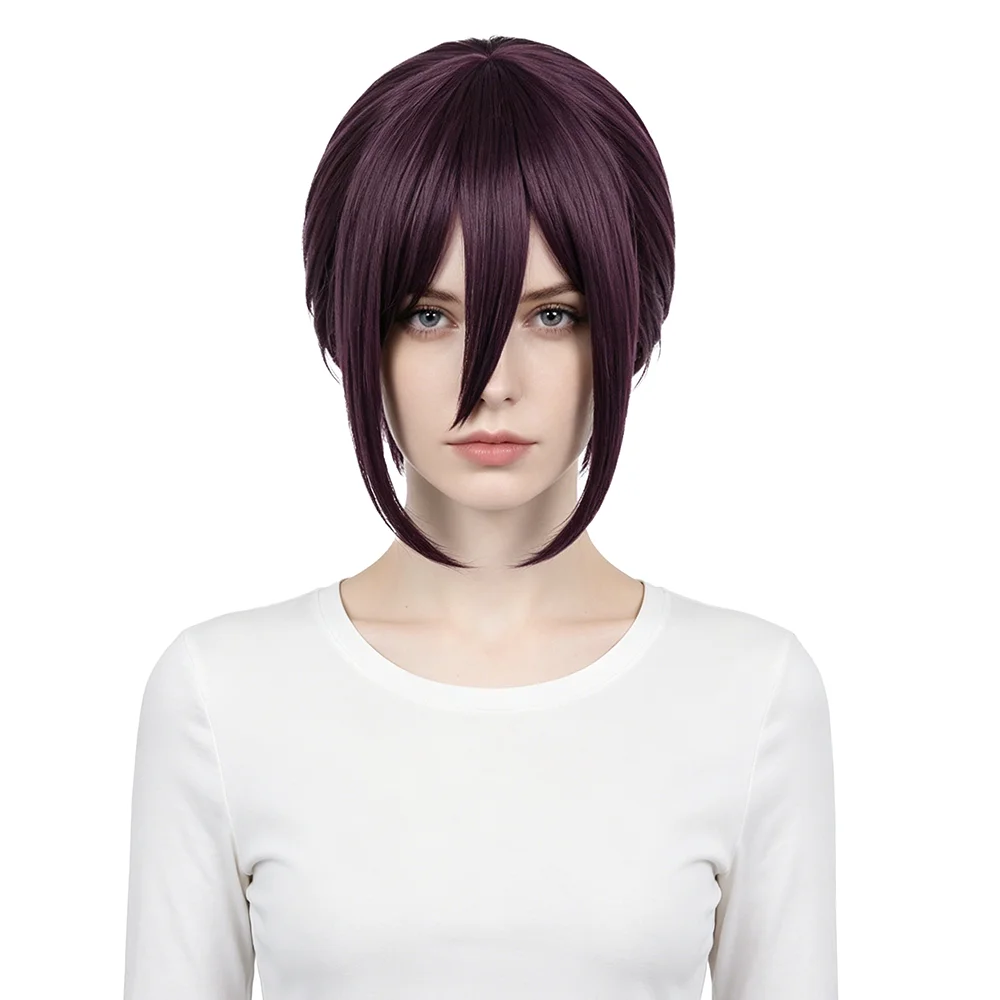 Dark Purple Low Bun Women Short Wig Long Sideburns Fringe Design High Temperature Silk Universal Wig For Halloween Cosplay Party
Dark Purple Low Bun Women Short Wig Long Sideburns Fringe Design High Temperature Silk Universal Wig For Halloween Cosplay Party