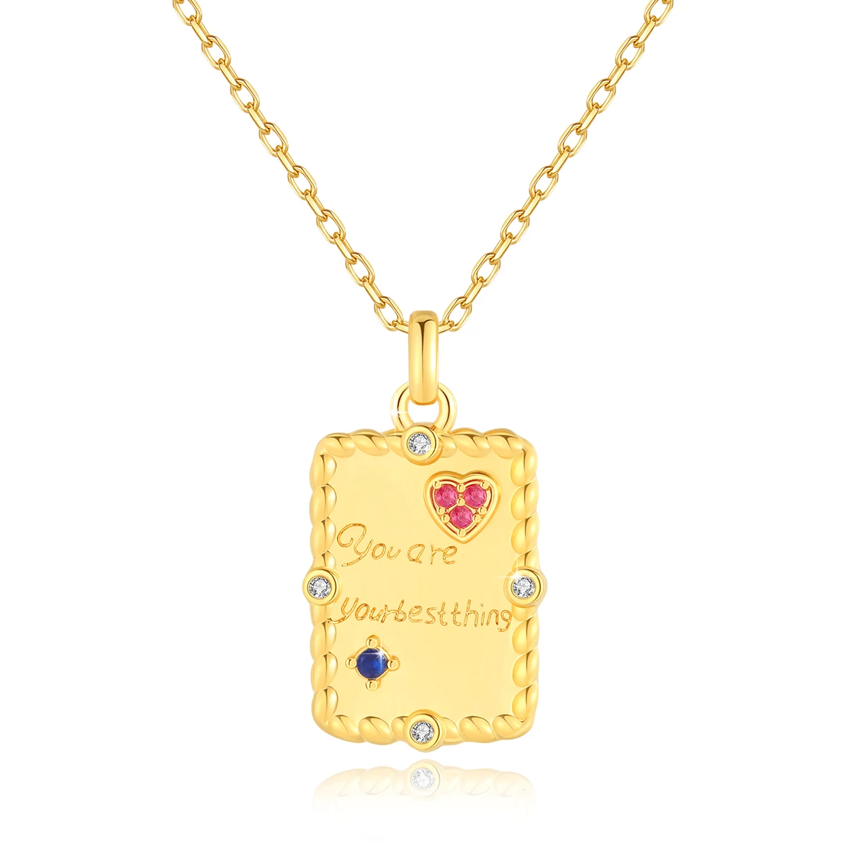 925 Sterling Silver 18K Gold Love Pendant Red Engraved Square Romantic Valentine's Day Gift for Women Dainty Choker Necklace
925 Sterling Silver 18K Gold Love Pendant Red Engraved Square Romantic Valentine's Day Gift for Women Dainty Choker Necklace