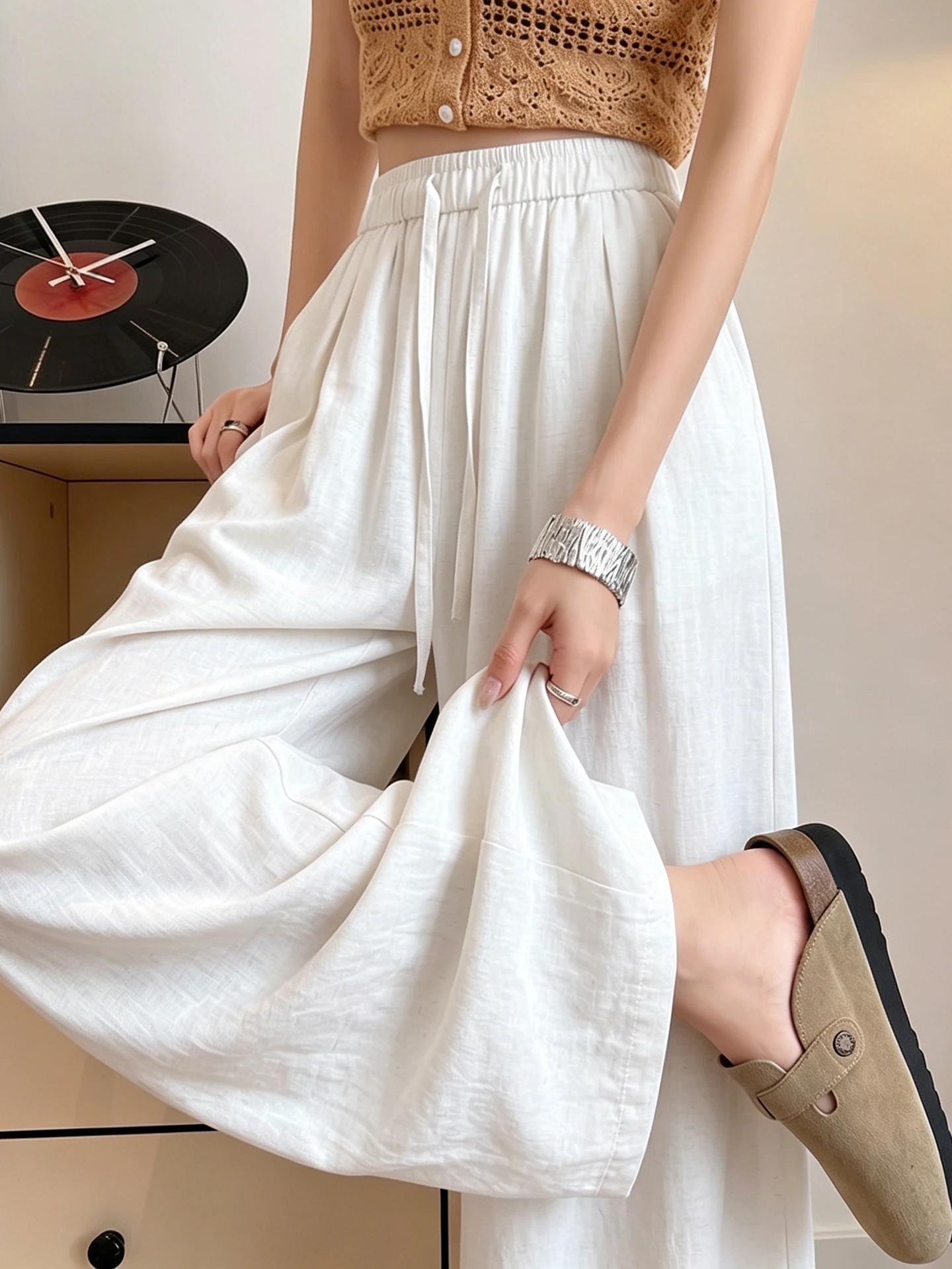 Ice Silk Cotton Linen Wide Leg Pants Women Summer Thin High Waist Slim Loose Straight Drapey Floor-Length Yamamoto Pants
Ice Silk Cotton Linen Wide Leg Pants Women Summer Thin High Waist Slim Loose Straight Drapey Floor-Length Yamamoto Pants