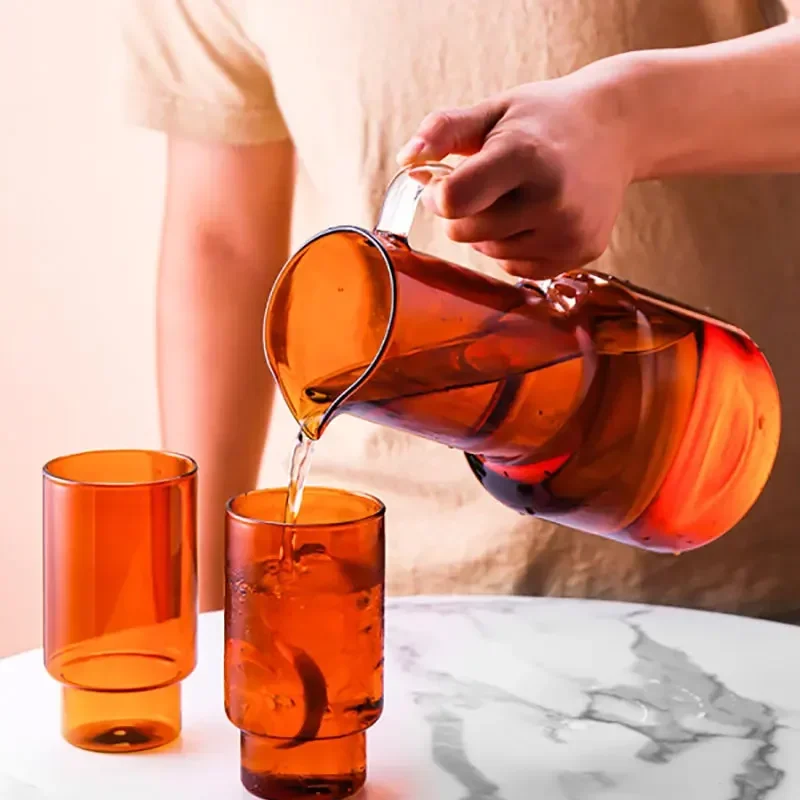 Nordic High Quality Creative Glass Teapot High Temperature Resistant Household Large-Capacity Cold Water Bottle Juice Jug
Nordic High Quality Creative Glass Teapot High Temperature Resistant Household Large-Capacity Cold Water Bottle Juice Jug
