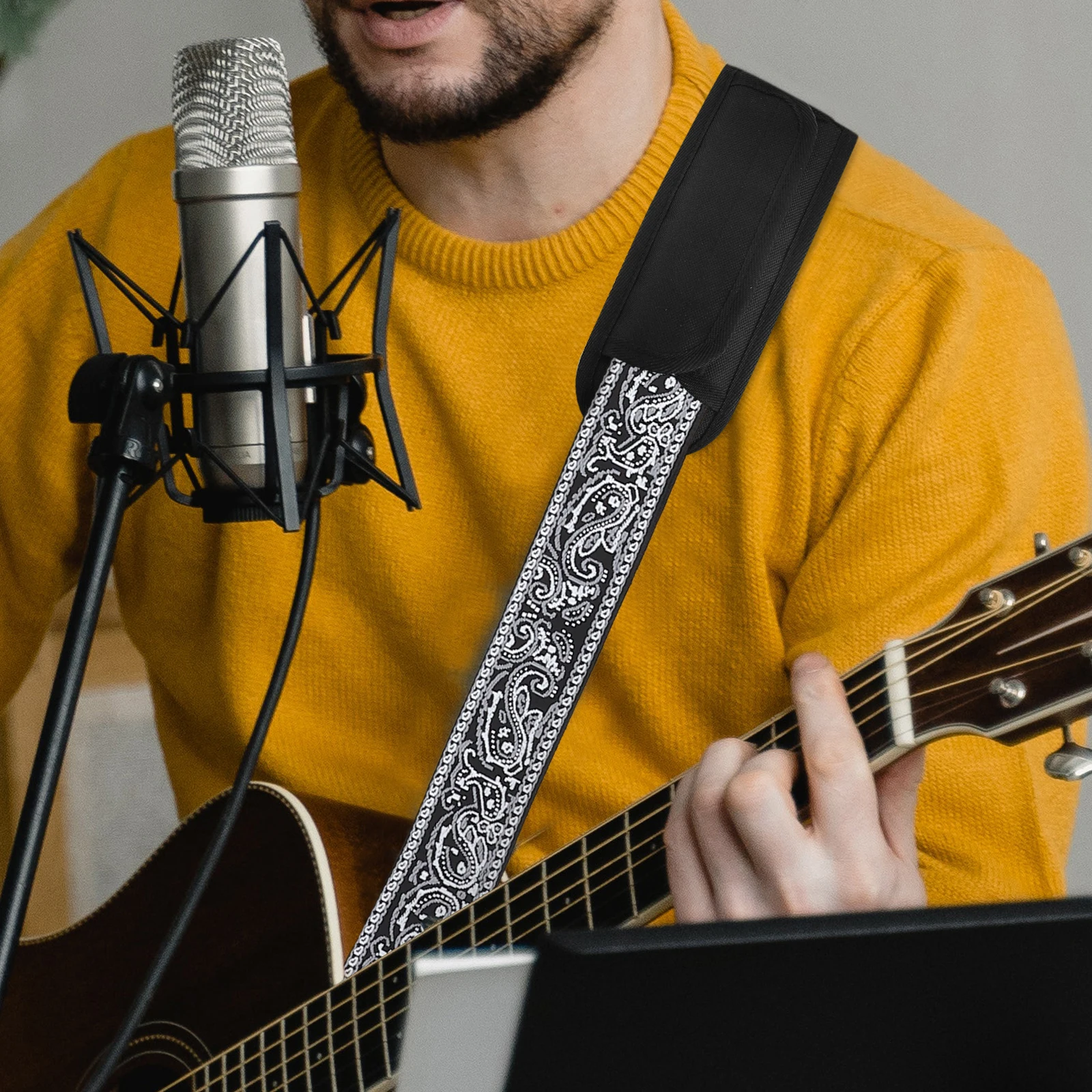 Guitar Strap Black Air Universal Guitar Pad Cushion Detachable Bass Shoulder Relief Padding Soft Comfortable Universal
Guitar Strap Black Air Universal Guitar Pad Cushion Detachable Bass Shoulder Relief Padding Soft Comfortable Universal