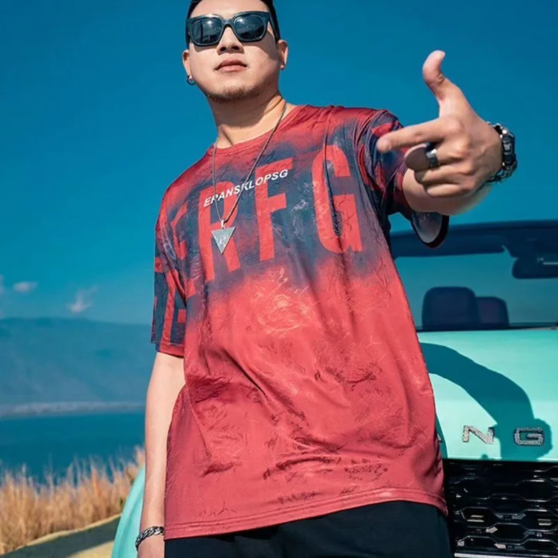 Fashion O-Neck Printed Short Sleeve Letter Gradient T-Shirts Men's Clothing 2024 Summer Loose Casual Tops Young Style Tee Shirt
Fashion O-Neck Printed Short Sleeve Letter Gradient T-Shirts Men's Clothing 2024 Summer Loose Casual Tops Young Style Tee Shirt