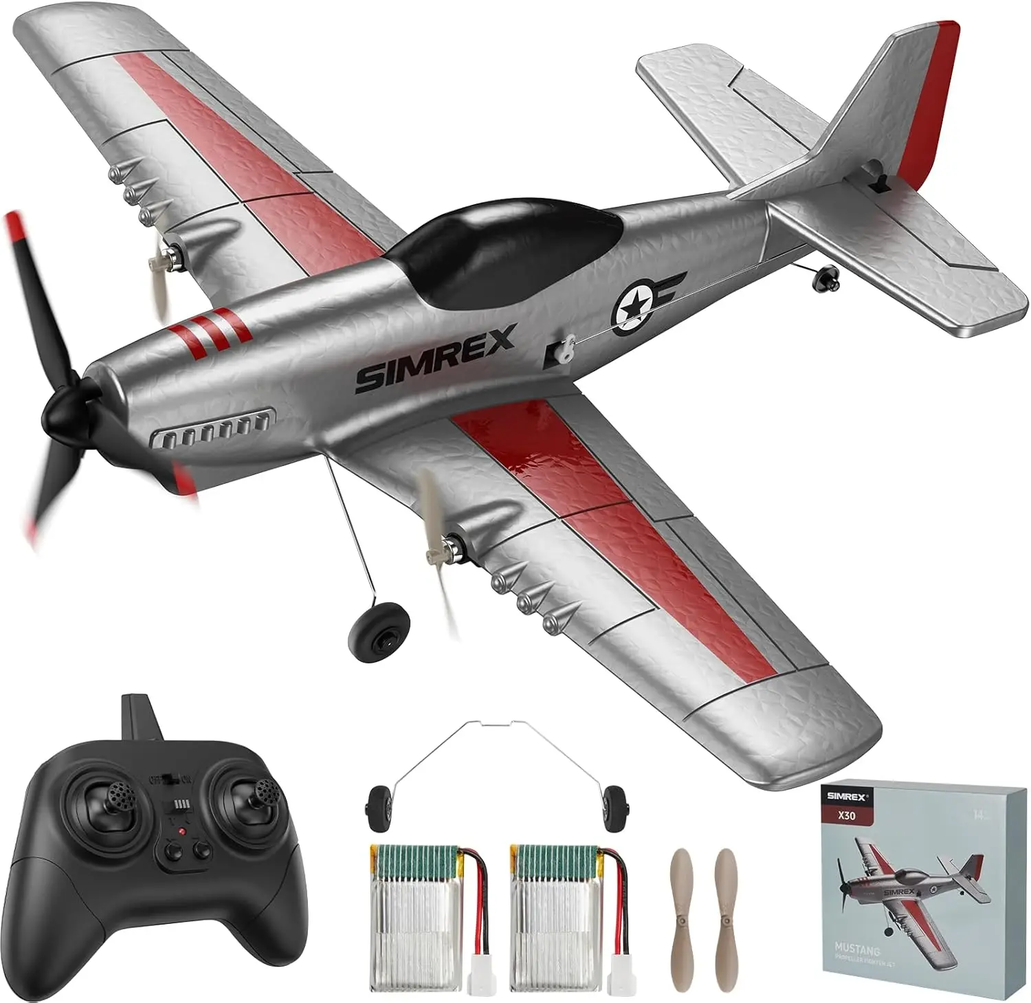 2.4GHz 3-Channel P51 Foam Glider RC Airplane Toy for Kids & Beginners - 6-Axis Gyro, Easy to Fly, Outdoor Park Play, Gift for Boys & Girls
2.4GHz 3-Channel P51 Foam Glider RC Airplane Toy for Kids & Beginners - 6-Axis Gyro, Easy to Fly, Outdoor Park Play, Gift for Boys & Girls