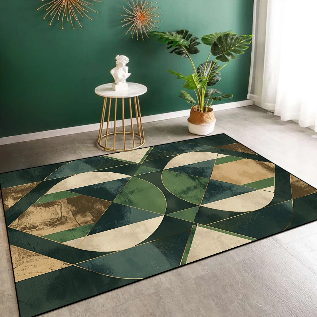 Modern Green Geometry Living Room Carpet Decoration Luxury Big Size Rugs for Bedrooom Washable Comfortable Cloakroom Floor Mat
Modern Green Geometry Living Room Carpet Decoration Luxury Big Size Rugs for Bedrooom Washable Comfortable Cloakroom Floor Mat