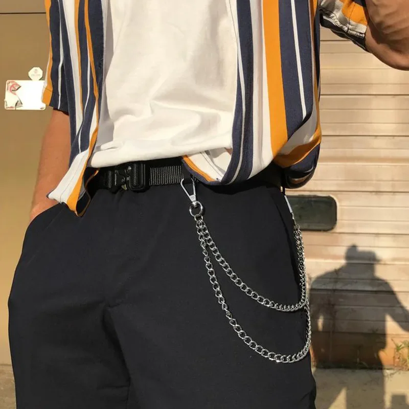 Hip-hop Pants Belt Chains Metal Punk Rock Layered Chain Keychains for Men Women Waist Key Chain Wallet Jeans Jewelry Accessories
Hip-hop Pants Belt Chains Metal Punk Rock Layered Chain Keychains for Men Women Waist Key Chain Wallet Jeans Jewelry Accessories